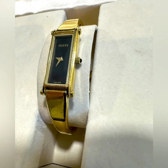 Gucci | Accessories | Gucci 50l Gold Plated Bangle Watch  display picture 3